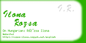 ilona rozsa business card